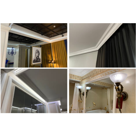 16 Mètres De Corniches De Plafond En Polystyrène XPS – Moulures Décoratives 20x20mm – Blanc – Pack économique ND20