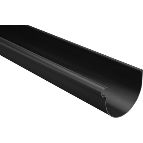 Paquet d'économies sur les gouttières - 90mm, plastique robuste PVC-U - RainWay 90: anthracite, 10 mètre / 5 Stück