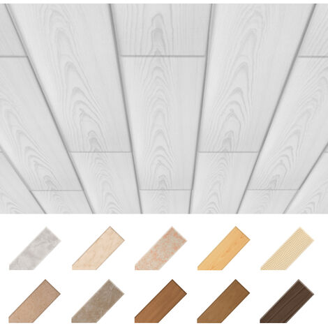 Hexim – Dalle de plafond en polystyrène XPS 1000 x 167 mm – Noyer classique – 12 pièces – Isolation thermique et acoustique
