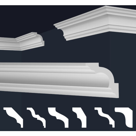 Moulure en stuc blanc XPS 50x50mm – Longueur 2 mètres – Facile à installer – Pour finitions murales soignées – Marbet Design