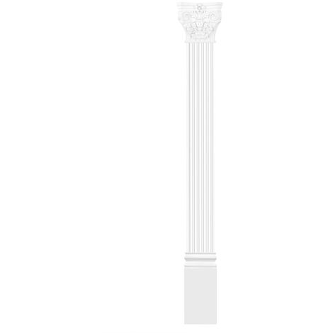 Pilastre 180x25mm relief mural décor stucco en PU Parfait D1522: Ensemble complet