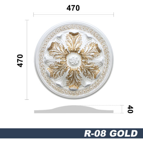 Plafondrozet Ornament 44x44cm Gips - ORR36 - Rozetten 40-60cm