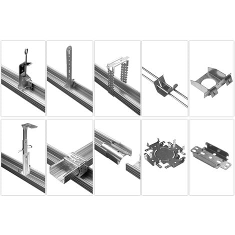 Accessoires de construction à sec CD 60/27mm Suspensions de plafond etc. 10 pièces: Remorque d'ancrage - A18