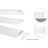 Goulotte Passe-Câble Auto-Adhésive 4M Type D 14x10mm Blanche - Cache Câble TV Mural Sol Flexible