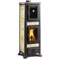 STUFA A LEGNA NORDICA FULVIA CON FORNO LIBERTY PERGAMENA