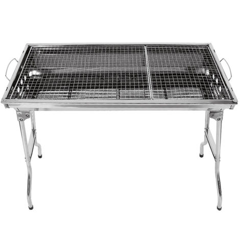 COSTWAY Griglia Barbecue Da Campeggio, Barbecue Pieghevole Portatile 3 In 1 Con Griglie In Acciaio Inossidabile Per Picnic Campeggio Cortile E Patio 82145040