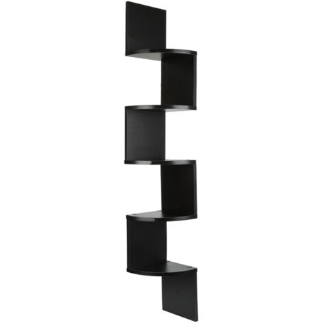 Mensola a muro，gancio angolare，mensola decorativa，creativo，nero，20 × 20 × 120 cm (1/5)