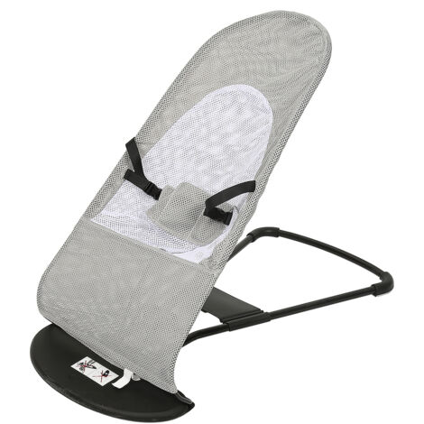 Sdraietta neonati portatile,sdraietta ergonomica a dondolo,3 posizioni reclinate,0-9 kg,grigio