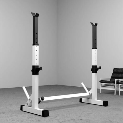 Rack squat monopezzo multifunzionale, fitness, nero + bianco, 73-105 * 54 * 80-150 cm