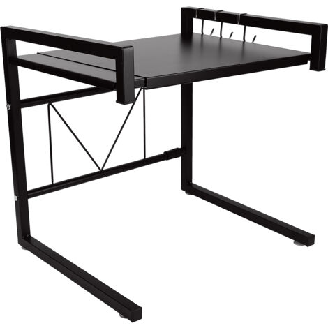 Organizer da cucina in acciaio inox, telescopico, nero