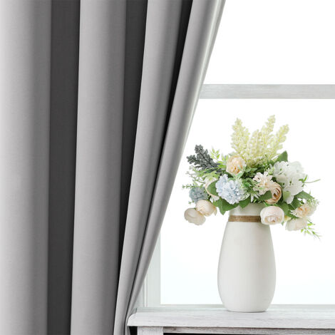 Coppia Tende Blackout vidaXL Taupe 140x225 cm - Montaggio Rapido