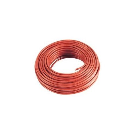 5 m Cable rouge 10mm2 pour cablage des systèmes énergétiques