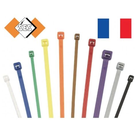 100 Colliers serrage. Serre-câbles attache-câbles Orange 150 x 2,6 mm