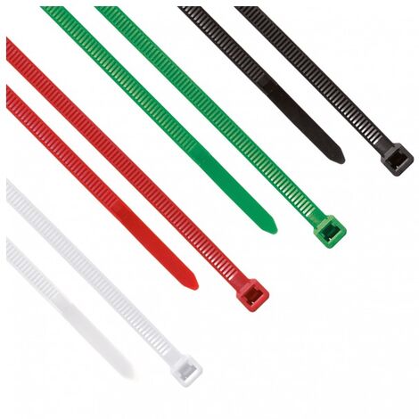 200 Colliers de serrage. Serre-câbles attache-câbles Multicolore 100 x 2,5 mm