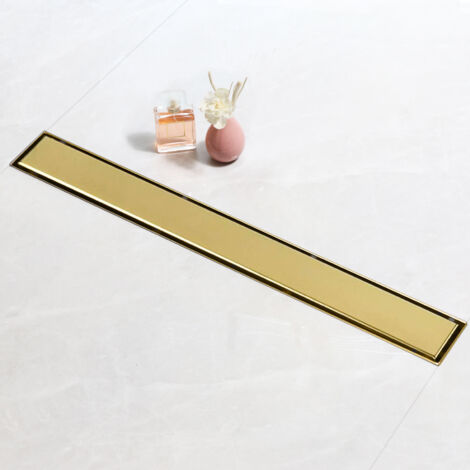 Sanitemodar – Caniveau de douche siphonné 120cm en acier inoxydable 304 – Panneau 2 en 1 – Drainage large avec appareil désodorisant et filtre à cheveux