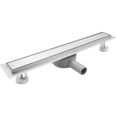 Douchegoot 60cm Gunmetal Compleet met Dubbelzijdige Afvoer en Geïntegreerde Sifon