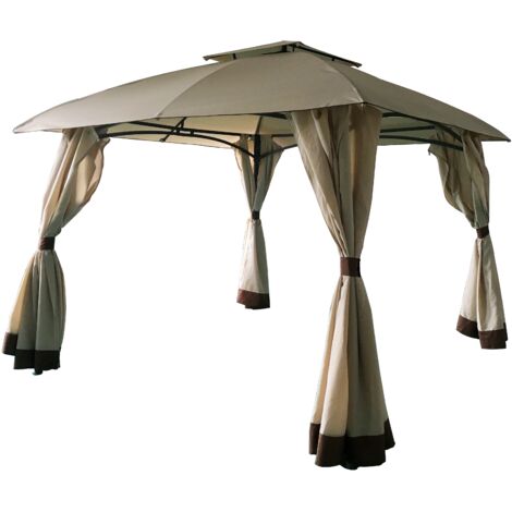 Gazebo rettangolare in acciaio e poliestere 200g PU coated