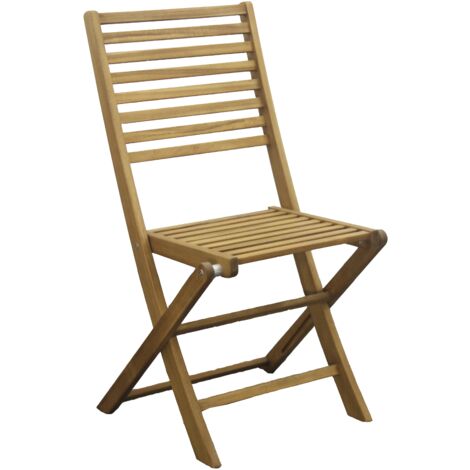 SET 2 PZ Sedia pieghevole in legno di acacia (1/5)