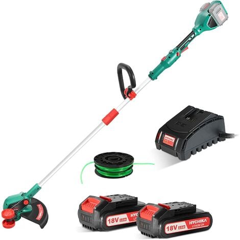 cordless strimmer with 2 batteries