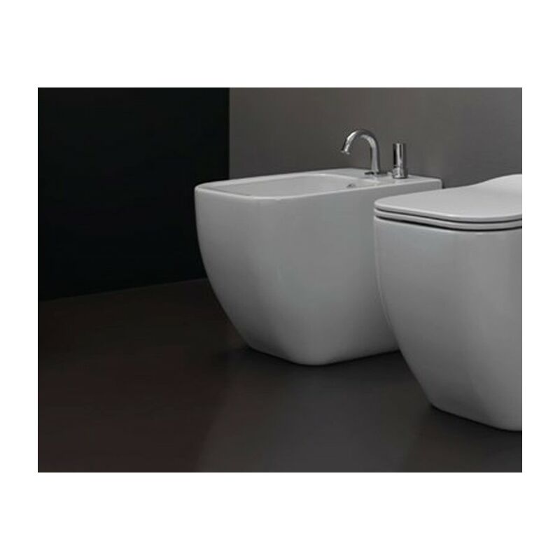 Bidet Brio filomuro cm. 52,5x36 bianco lucido di Ceramica GSG