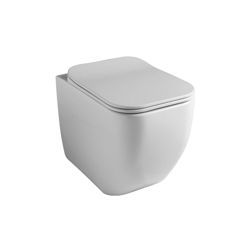Water brio Filomuro senza brida (rimless) cm. 52,5x36 bianco