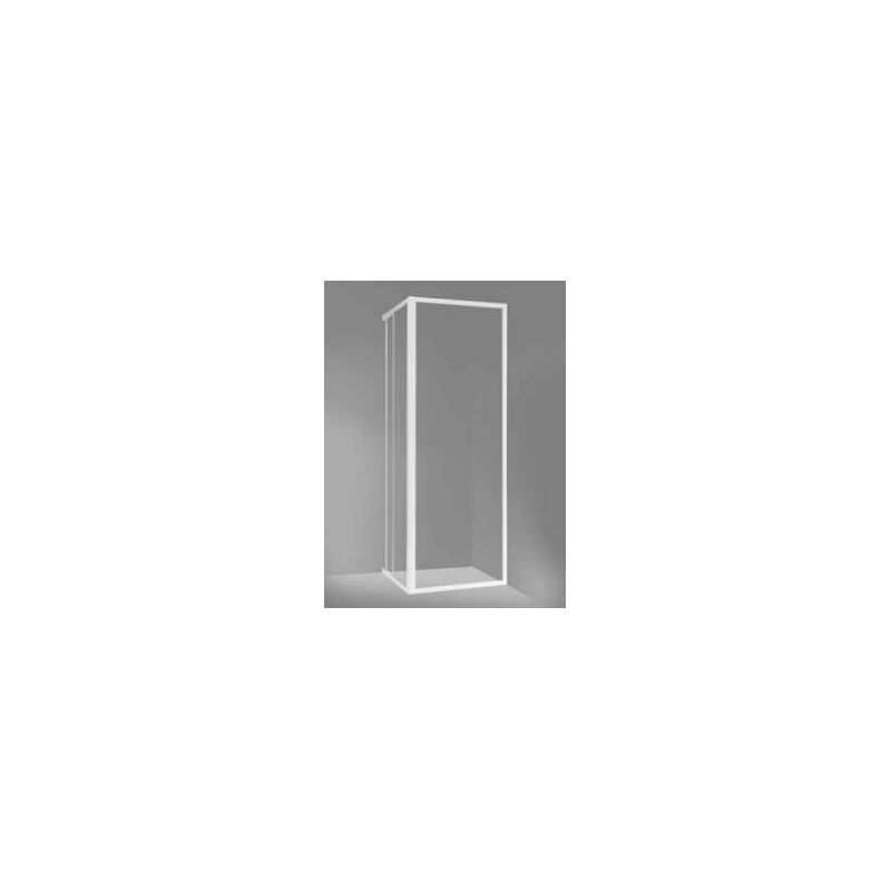 Box doccia Smeralda a soffietto in acrilico 3 mm 80x80 cm con profilo