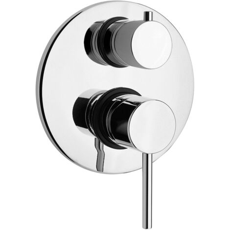 Miscelatore incasso doccia Cox con deviatore rotativo in ottone (1/3)