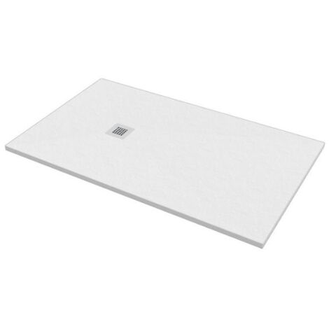 Piatto doccia 100x150 h.2,8 in marmo resina effetto pietra bianco
