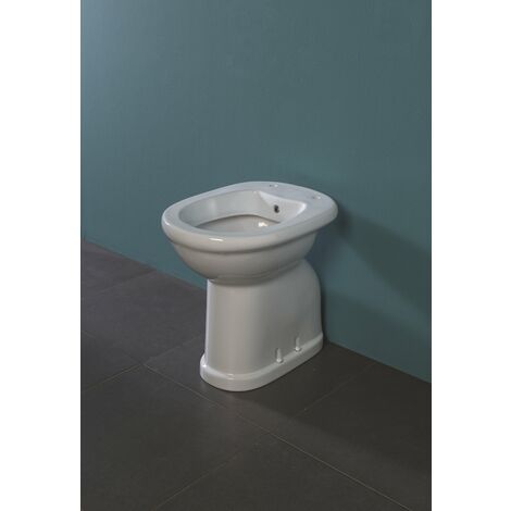 Water/bidet Confort rialzato scarico terra cm. 52x37,5xh49 bianco