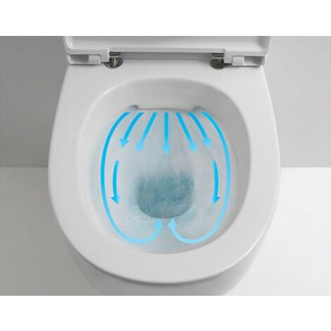 Water/bidet Brio filomuro senza brida cm. 52,5x36 bianco lucido