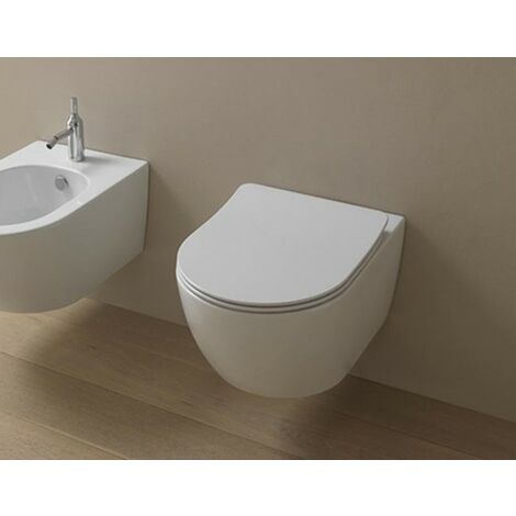 Water/bidet Like sospeso senza brida cm. 52,5x36 bianco lucido di