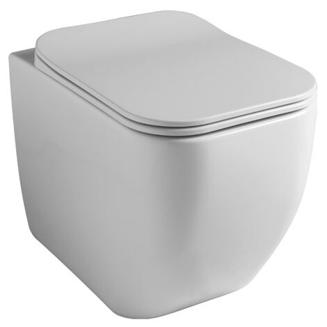 Water brio Filomuro senza brida (rimless) cm. 52,5x36 bianco