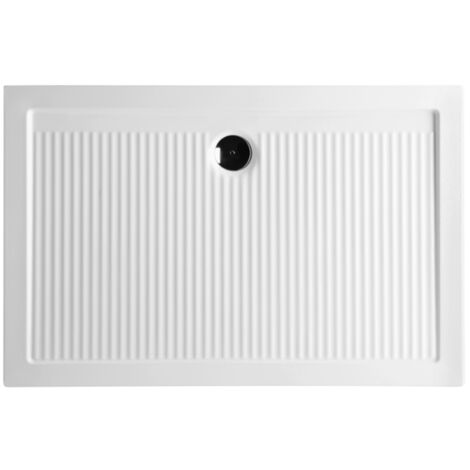 Piatto doccia 80x100 h.6 in ceramica bianco lucido Ferdy di (1/8)