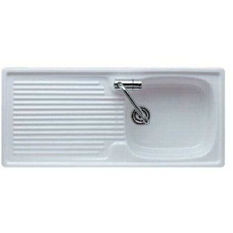 Lavello cucina 1 vasca per mobile 100x45 h5 in ceramica con (1/2)
