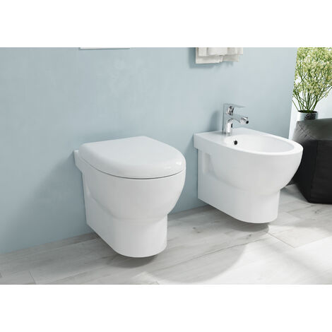 Sanitari Abe sospesi senza brida cm. 35x50 con sedile softclose