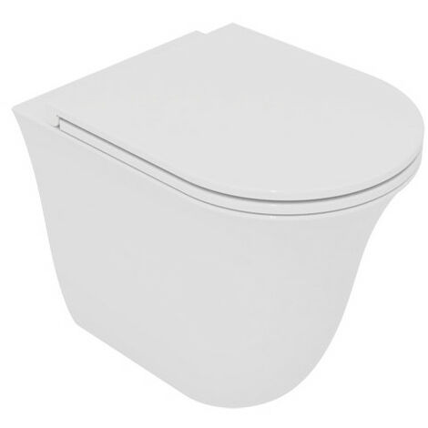 Water Flut filomuro senza brida (rimless) cm. 52,5x36 bianco