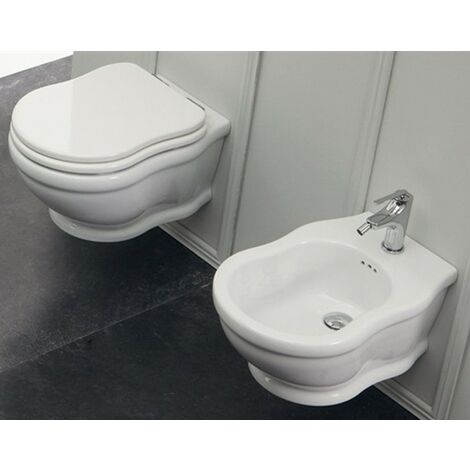 Sanitari Time sospesi cm 54 con sedile softclose di Ceramica GSG