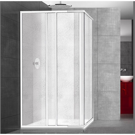 Box doccia Smeralda in acrilico bollicine cm. 80x80 90x90 (1/2)
