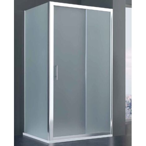 Porta doccia scorrevole Roma cm 140+ lato fisso cm 70 trasparente (1/3)