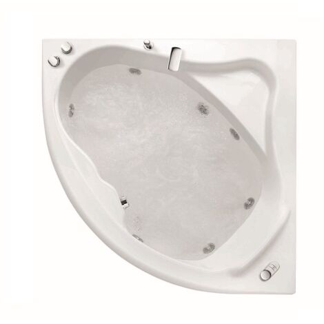 Vasca idromassaggio Astor 140x140 angolare bianca di Glass