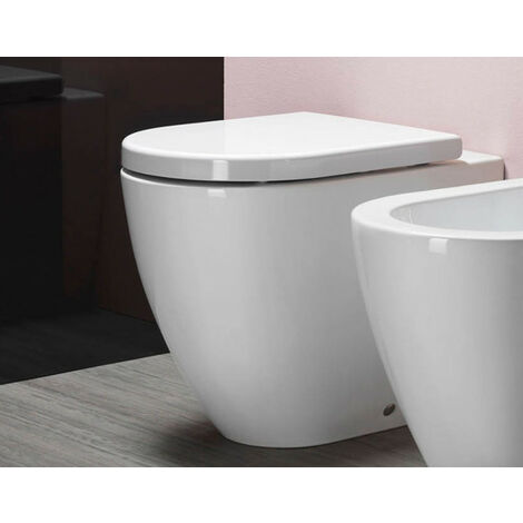 Water Pura filomuro senza brida cm. 50x36 bianco lucido di