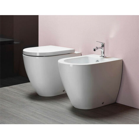 Water Pura filomuro senza brida cm. 50x36 bianco lucido di