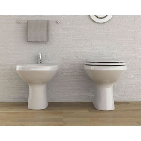 Water Donatello New scarico terra cm. 48x38 bianco lucido