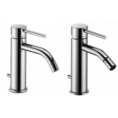 Composizione Light, miscelatori lavabo e bidet in ottone cromo di (1/3)