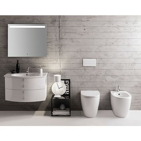 Sanitari 4all filomuro scarico traslato senza brida cm. 54x36 con (1/4)