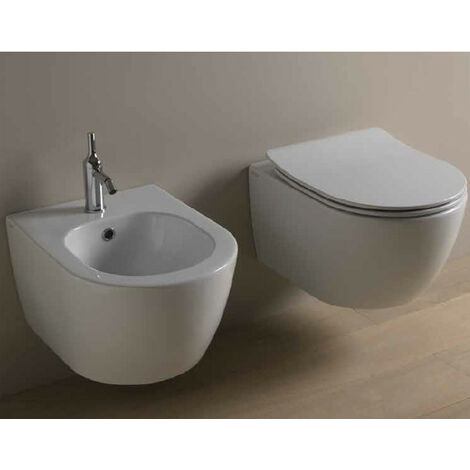 Sanitari like cm 36x48,5  mini sospesi salvaspazio senza brida