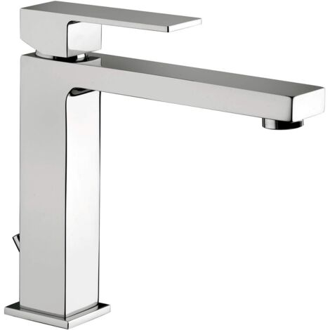 Miscelatore lavabo Elle medio con scarico in ottone cromo di