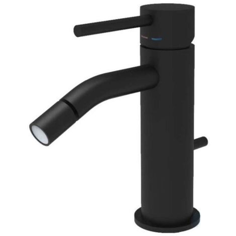 Paffoni Light - Miscelatore per bidet, con sistema di scarico, nero opaco LIG135NO