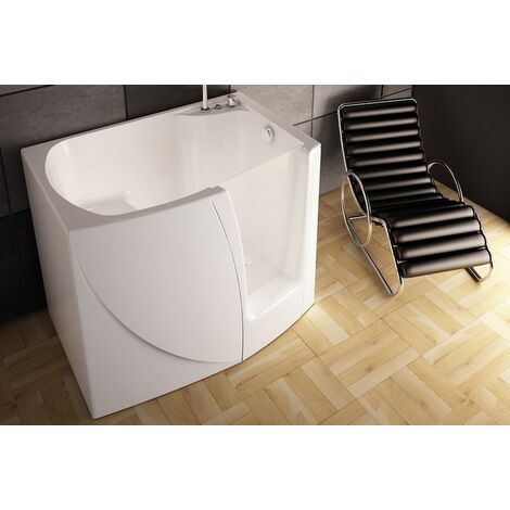 Vasca Relax 115x80 con seduta ergonomica a sinistra