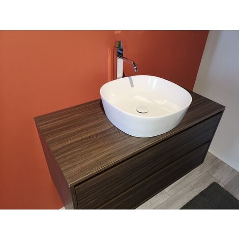 Bagnoexpert Lavabo Round appoggio salvaspazio 44x44 stondato in